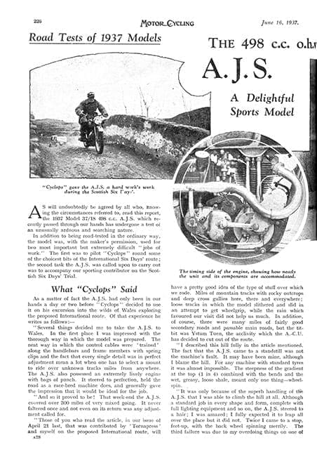 AJS 498cc O.H.V Model3718 37 - PDF Download