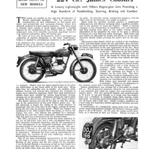 James Colonel 224 c.c. 1955 - Road Test - PDF DOWNLOAD