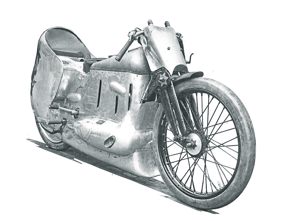 Leaping Lena with its fully streamlined bodywork based on a light steel framework with louvres to encourage the passage of air.