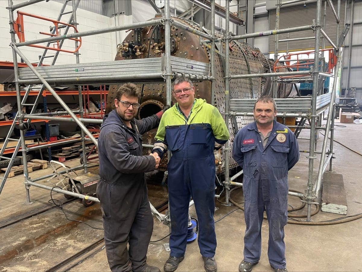 Blue Peter boiler passes hydraulic test