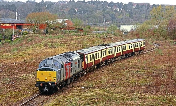 End of the line as another Class 314 heads for Newport