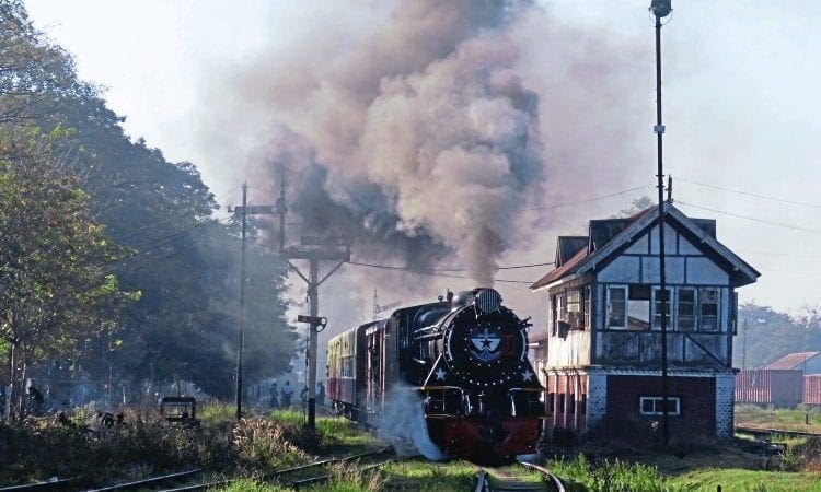 Trains old and new in Myanmar