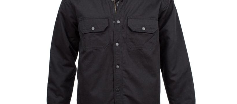 RESURGENCE BLACK CANVAS MOTORCYCLE RIDING SHIRT