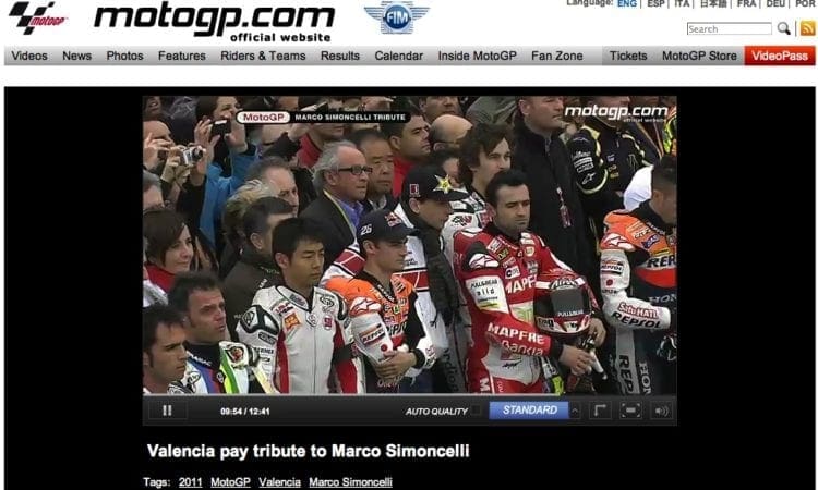 Marco Simoncelli Tribute Lap Video