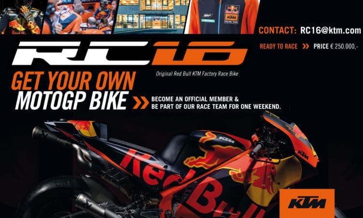 Here’s your new trackday bike for 2019 – a KTM RC16 MotoGP bike!
