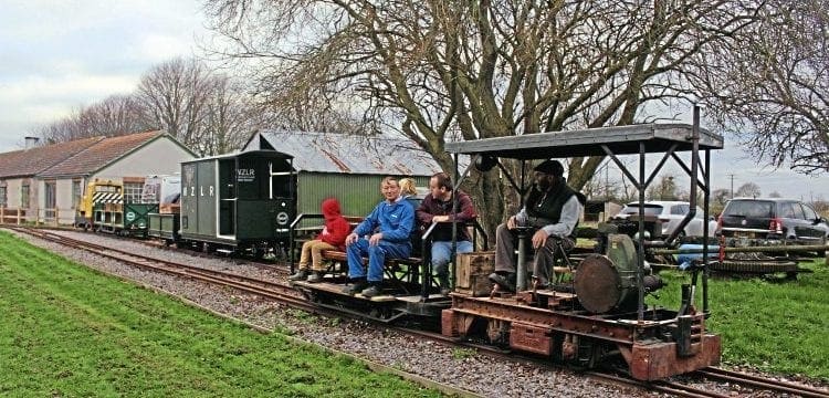 Noel’s steam loco lined up for Westonzoyland