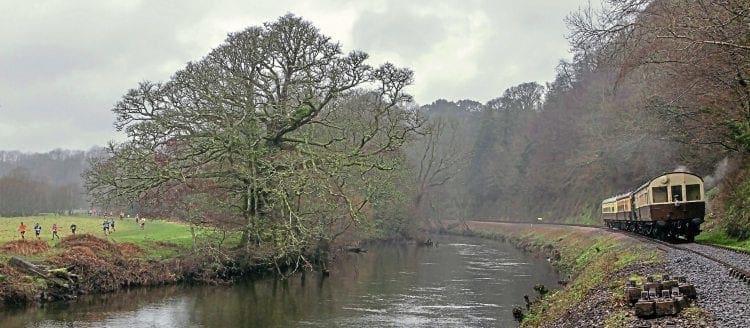 Where 31 Jolly Runners beat the train along the Dart!