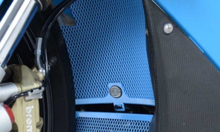 Coloured motorcycle radiator covers from R&G