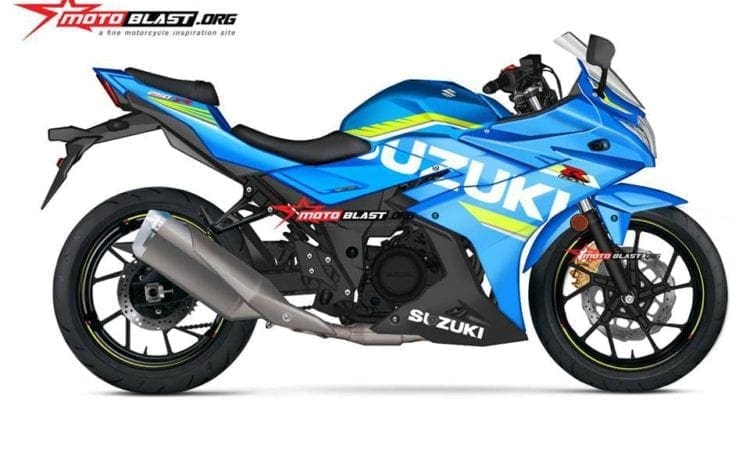2017 GSX-R250 illustration shows factory bodywork on new bike