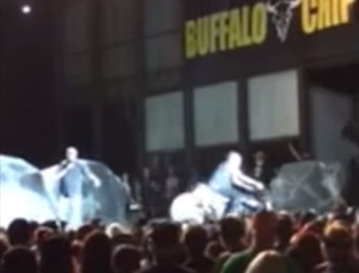 Video: HORROR moment Roland Sands ploughs into crowd on his custom Indian bike at Sturgis Rally – injures four