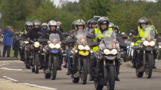 Triumph bike parade smashes attendance record and raises money for charity