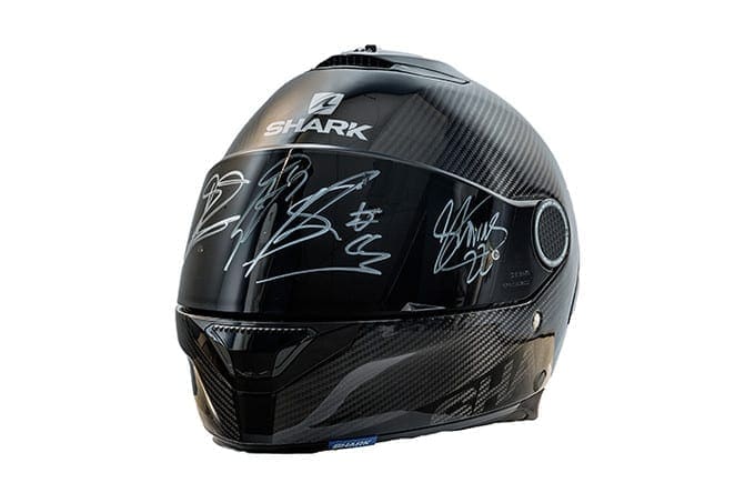 Win! SHARK lid signed by Jorge Lorenzo, Johann Zarco, Scott Redding and Sam Lowes at Motorcycle Live