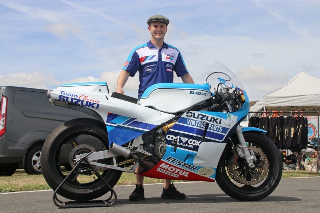Team Classic Suzuki set to debut RG500 at Classic TT. Danny Webb at the helm.