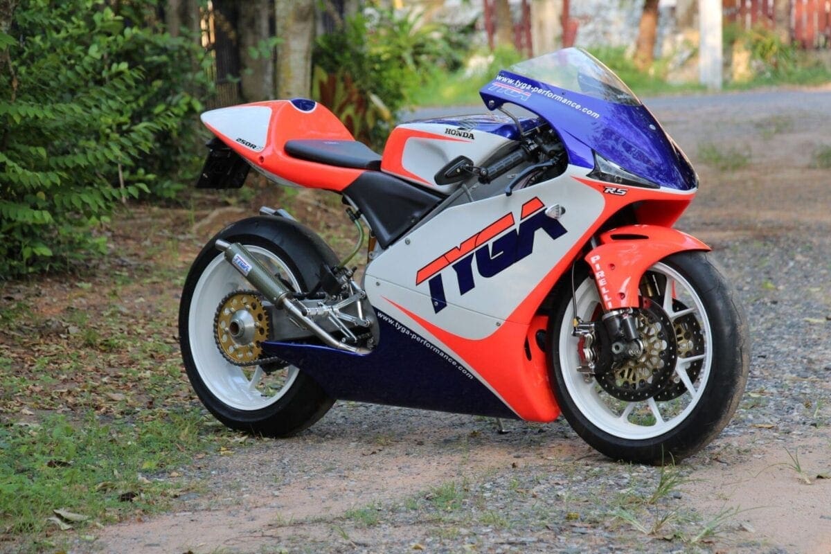 TYGA’s Honda RS250R project. Grand Prix RACE bike for the ROAD.