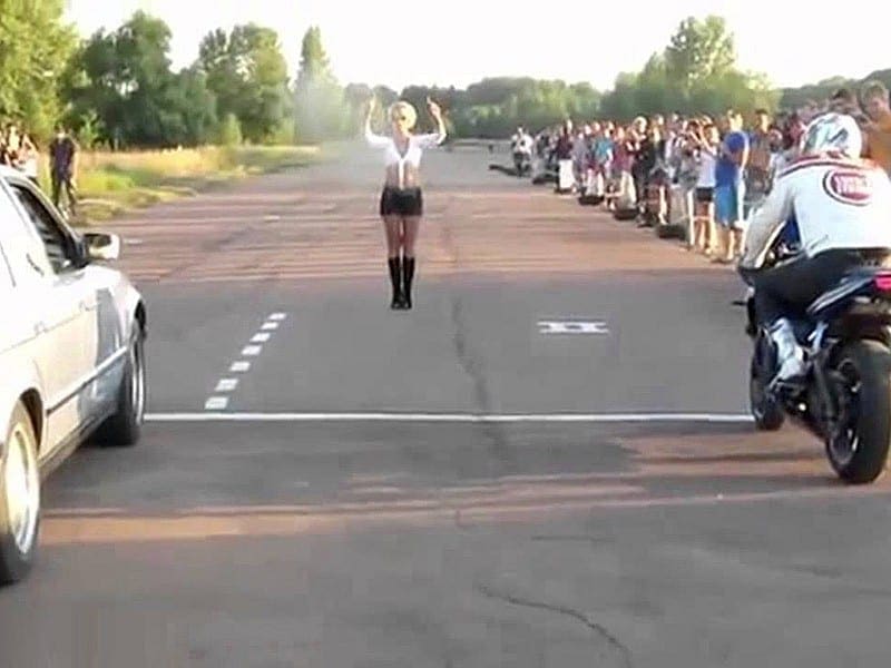 VIDEO: How NOT to accelerate. DRAG race goes WRONG.