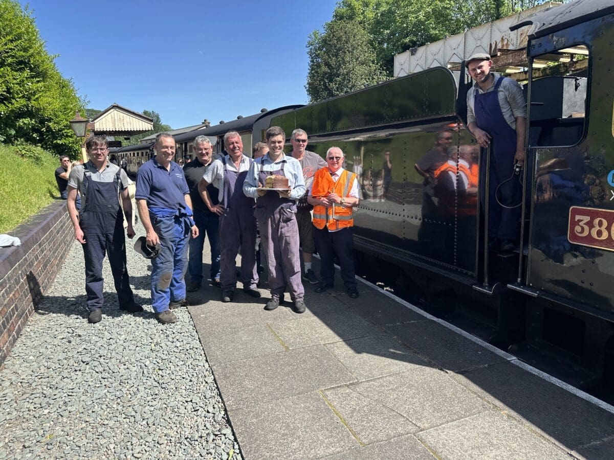 Matthew Carty was presented with cake, lots of it by the Motive Power Depot team.