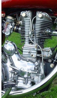 enfield04101406 Note the CV carb and the valve lifter on the push-rod inspection plate.