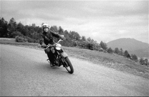 opinion07020602 Dave in the Lakes on the BSA B31 in the early Sixties.