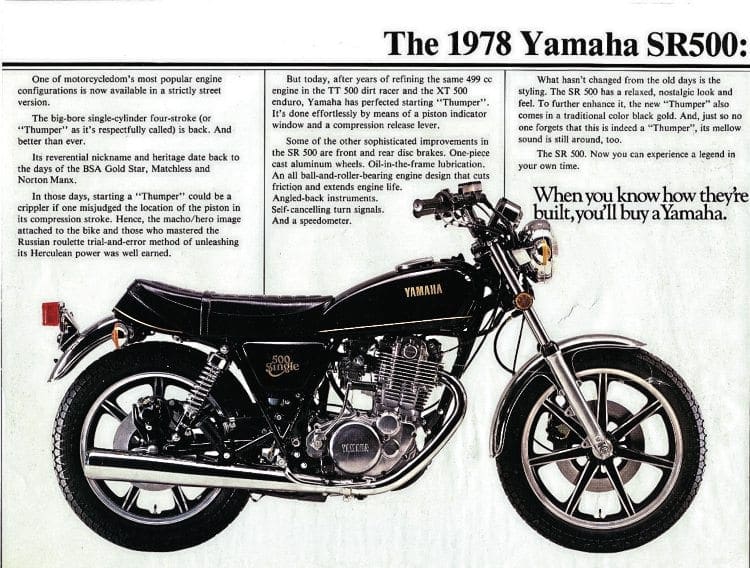 From the Archive: Trading Post - YAMAHA SR500/SR400 | Classic Bike