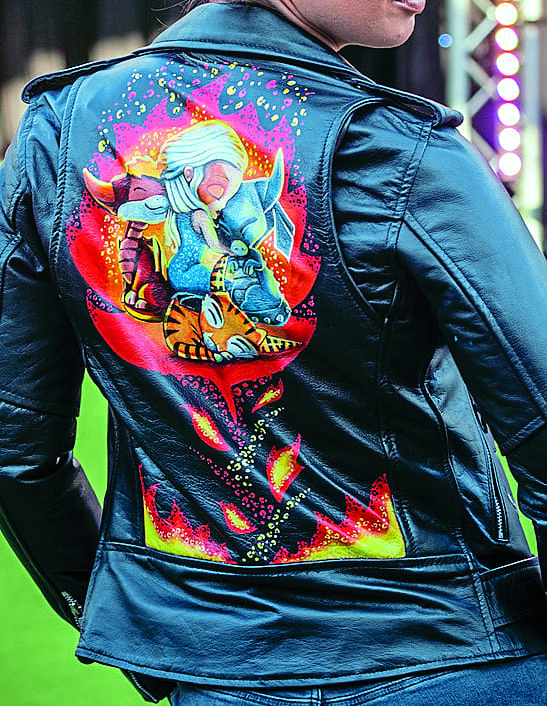 【33万円】1piu1uguale3 PAINTED RIDERS JACKET Gogairy painted Jackets | Back Street Heroes Magazine