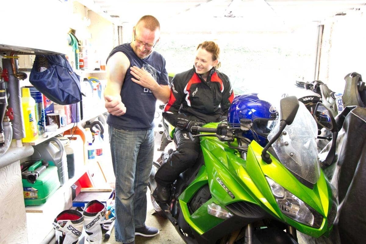 Main> Despite ruining her birthday, Helen – all dressed up with nowhere to go –  still finds humour in John’s injury