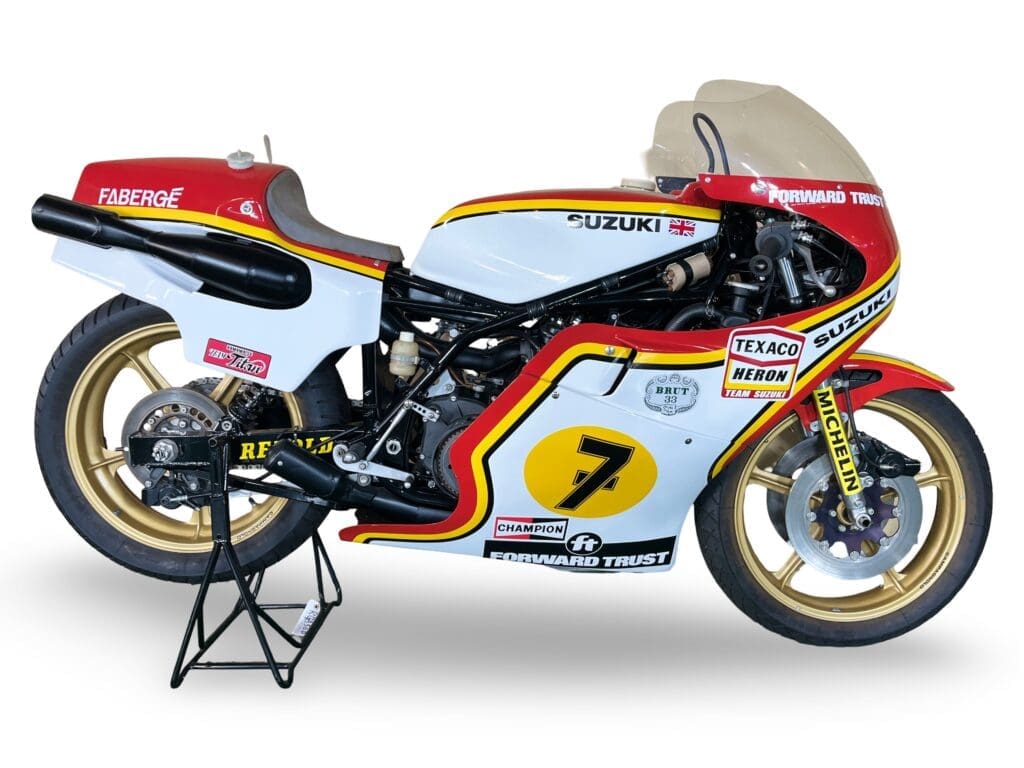 The Ex-Barry Sheene; Championship Winning; Works; Texaco Heron Team Suzuki,
1977 Suzuki 500cc RG500 XR14 Grand Prix Racing Motorcycle