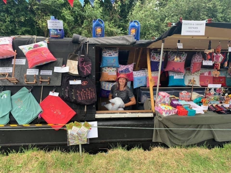 Craftswoman Nicky Buckle at the hatch